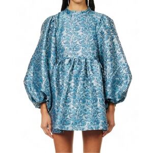Sister Jane Opal Fleur Brocade Mini Dress